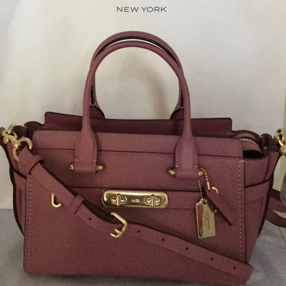 NWT Coach 87295 Swagger 27 Pebble Leather Satchel
